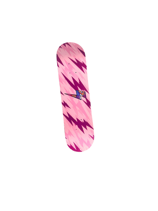 Bolt Logo Pink Skate Deck – 7-Ply Maple – 8.25”
